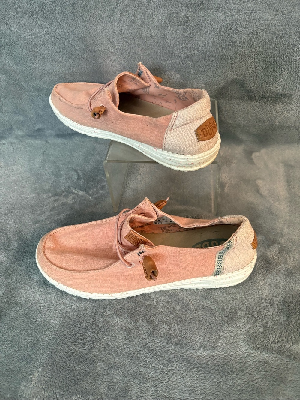 Hey Dude Women's Pink Canvas Slip-On Casual Shoes